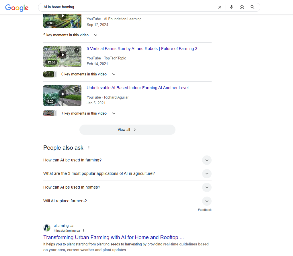 AiFarming SEO performance results