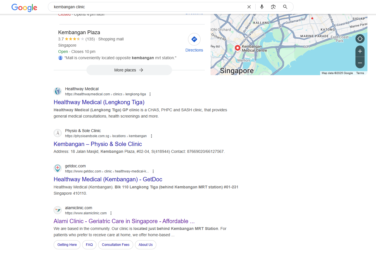 Google Search Console growth for Alami Clinic